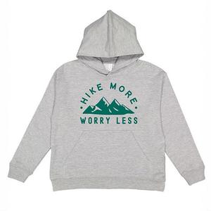 Толстовка Hike more worry less mountain youth The Juniper Shop, Heather Grey