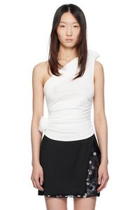 Топ с одним плечом Magda Butrym, цвет cream