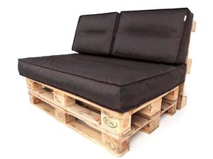 PillowPrim набор подушек для поддонов съемный чехол водонепроницаемые подушки для поддонов набор садовых подушек (подушка сиденья 120x80 спинка 120x40) бежевый в клетку Stanislaw Jurga, темно-коричневый