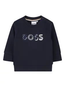 Толстовка с логотипом BOSS Kidswear, синий