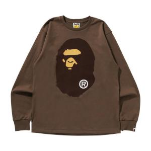 Футболка BAPE Big Ape Head Long-Sleeve Tee, Brown