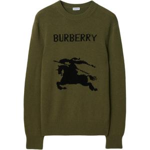 Свитер, связанный интарсией Burberry, зеленый