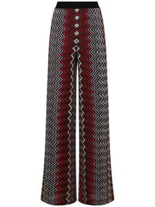 Брюки широкие с зигзагом Missoni, красный