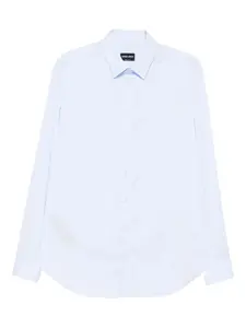 Рубашка из хлопковой смеси GIORGIO ARMANI, синий