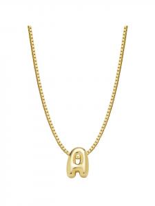 Glanzstücke München Серебряное колье в виде буквы А с отделкой из желтого золота