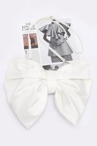 Сумка через плечо с атласным бантом FASHNZFAB, слоновая кость