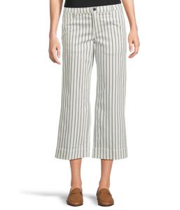 Брюки Liverpool Los Angeles Patch Pockets Wide Leg Crop Pants, Vintage Indigo Stripe