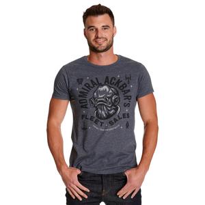 Звездные войны — футболка распродажи флота адмирала Акбара, синяя