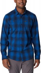 Columbia мужская фланелевая рубашка с длинным рукавом Newton Ridge II, Bright Indigo Soft Ombre