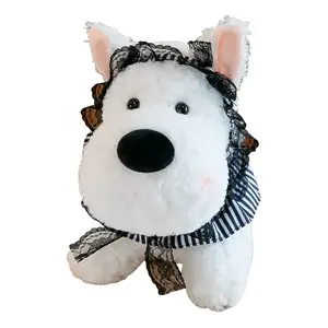 Плюшевая кукла милого щенка вест хайленд уайт терьера высотой 25 см OU DI PIG, черный