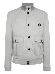 Бомбер с накладными карманами Billionaire, серый