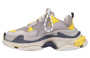 Кроссовки женские Balenciaga Triple S, серый / желтый