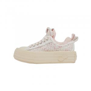 Кеды, скейтборд обувь женская низкая розовый/белый Foreshadow