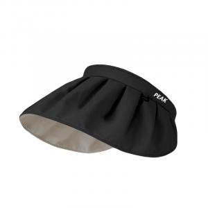 Хлопковая женская шляпа от солнца PEAK, черная виниловая улучшенная (складывающаяся)