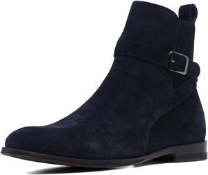 Женские ботильоны FSJ с круглым носком, низким широким каблуком, из замши, с эластичной пряжкой, классические повседневные, размеры 4-15 US, Navy
