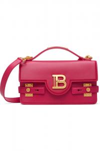 Balmain Розовая гладкая кожаная сумка b-buzz 24