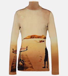 Водолазка из джерси с принтом Rabanne, мультиколор