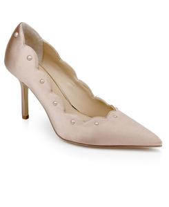 Женские вечерние туфли Eleni Jewel Badgley Mischka, Nude Satin