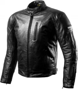 Мужская кожаная мотоциклетная куртка SHIMA Hunter с защитой спины, черная, black