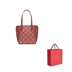 PAYOT Синтетическая кожаная свадебная сумка из микрофибры бордового цвета, Burgundy