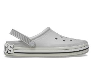 Сабо с логотипом Off Court и шлепанцы Crocs, серый