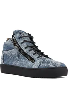 Высокие кеды Kriss на молнии Giuseppe Zanotti, синий