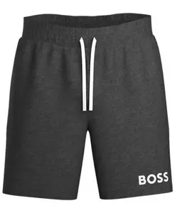 Мужские шорты с логотипом на шнурке Hugo Boss, серый