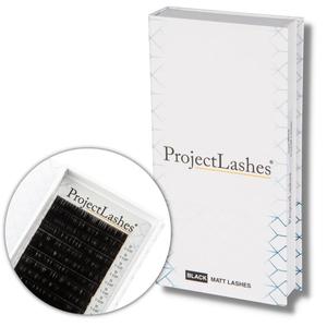 Project Lashes CC 0.10 10 мм черные МАТОВЫЕ искусственные ресницы для наращивания
