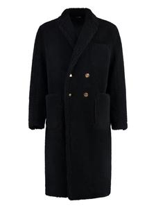 Пальто из овчины Thom Browne, черный