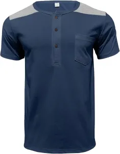 Мужская футболка хенли с коротким рукавом и карманом DGHM-JLMY