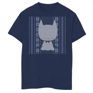 Рождественский свитер с изображением Бэтмена и комиксов DC для мальчиков 8–20 лет, футболка с рисунком в стиле чиби Licensed Character, синий