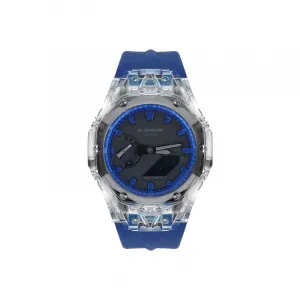 Часы Casio G-Shock Analog-Digital 2100 Series, арт. GA-2100-1A1, темно-синий/черно-темно-синий