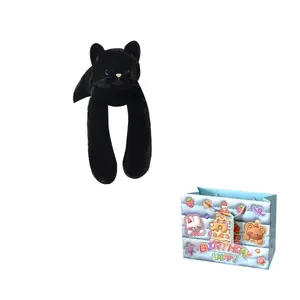 Мягкая игрушка котенок 70 см MORTEN SOLUM, черный