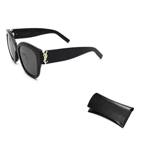 SAINT LAURENT Солнцезащитные очки квадратной формы, Black