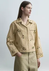 Рубашка с блузкой, застегивающейся на пуговицы по всей поверхности. Sandro, Khaki