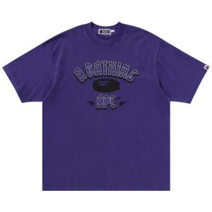 Футболка BAPE Garment Dye Rhinestone Logo Relaxed Fit Tee, Purple