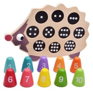 Деревянный ёжик Учимся считать Изучение чисел Обучение через игру Sferazabawek
