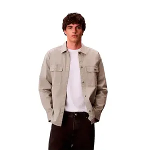 Рубашка-куртка Calvin Klein Jeans Utility Relaxed Fit, бежевый