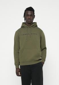 Толстовка Tommy Jeans LINEAR LOGO HOODIE, Dark Greenery/Brown