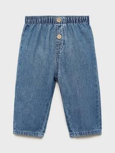 Детские брюки Turbo Denim с эластичной резинкой Mango, Open Blue