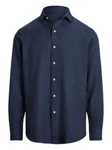 Спортивная рубашка из твила с длинными рукавами POLO RALPH LAUREN, синий