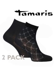Носки Tamaris Kurzsöckchen LOGO DESIGN, черный