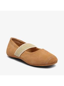 Bisgaard Светло-коричневые кожаные тапочки