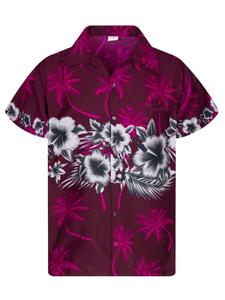 Блуза King Kameha Flower Chest, фиолетовый