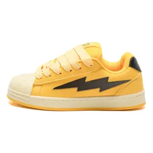 Износостойкие и легкие низкие скейтерские кеды Unisex T628, желтый