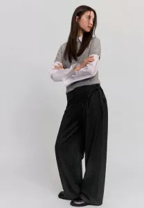 Брюки-Шарфы приталенного кроя Bershka, Black