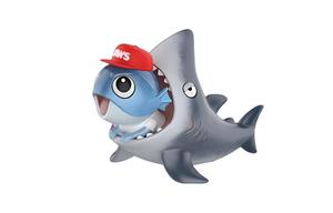 POP MART Фигурки Great White Shark X Little Fat Fish трендовые 12 см