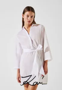 Фирменный пляжный аксессуар из прозрачного материала. Karl Lagerfeld, White