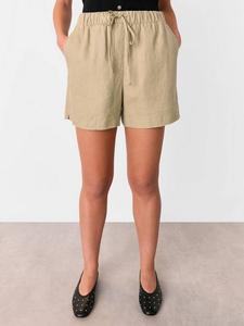 Льняные шорты с резинкой Whistles, Neutral