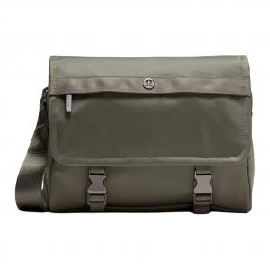 Lululemon Нейлоновая курьерская сумка через плечо унисекс армейский зеленый, Army Green